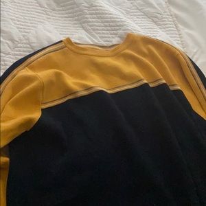 yellow +navy vintage sweater